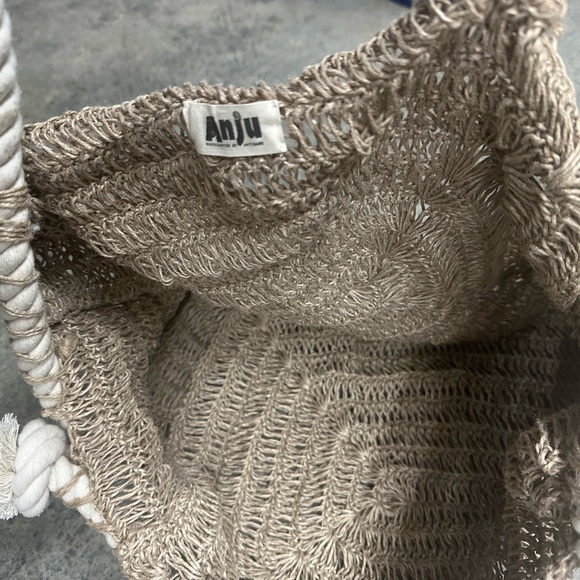 Free People Natural Woven Tote with Rope Handles - Picture 2 of 2